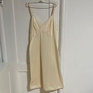 Vintage Elegant Cream Slip Dress